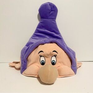 Vintage Walt Disney World Snow White 7 Dwarfs Dopey Hat Plush Halloween One Size
